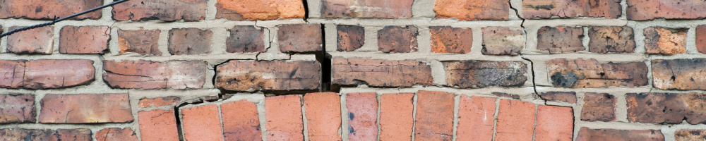 Image showing cracks in an exterior wall